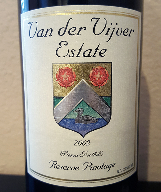 2002 Van Der Vijver Estate Pinotage Reserve